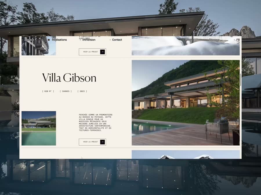 Aperçu du site Archidomo, projet présenté par Next Level
